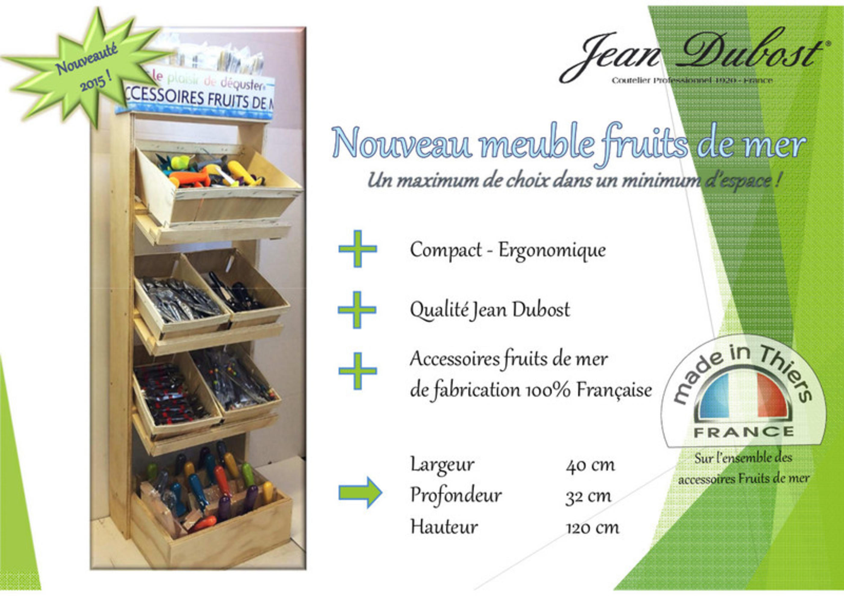 Nouveau meuble fruits de mer Jean Dubost