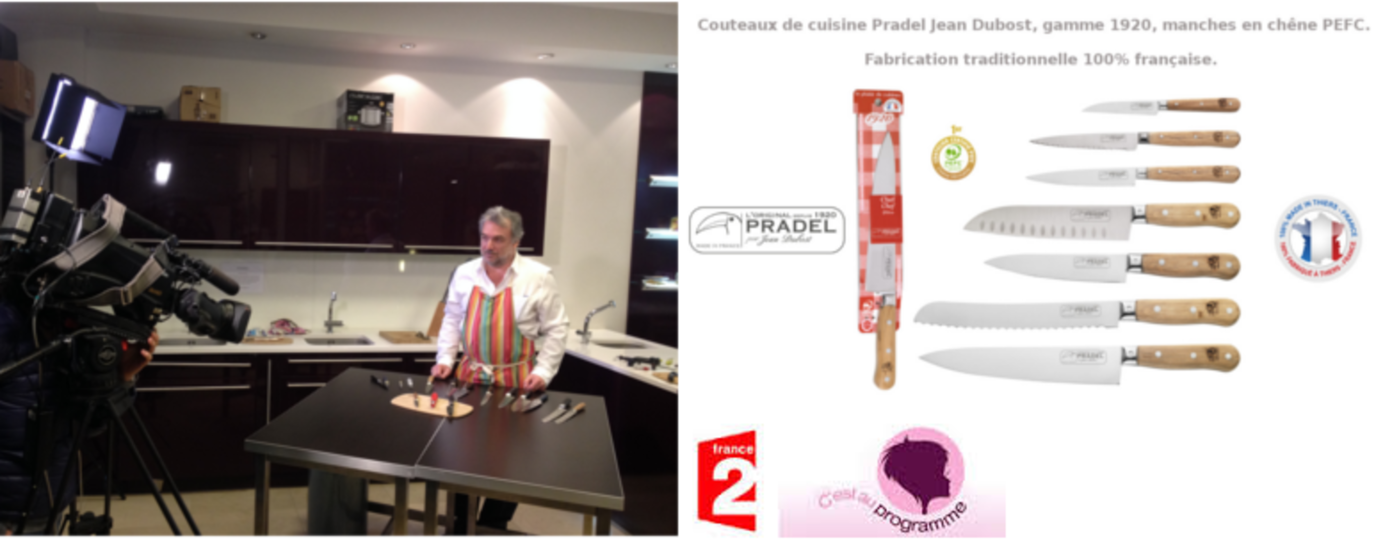 Les couteaux de cuisine l'Original Pradel Jean Dubost à l'honneur !