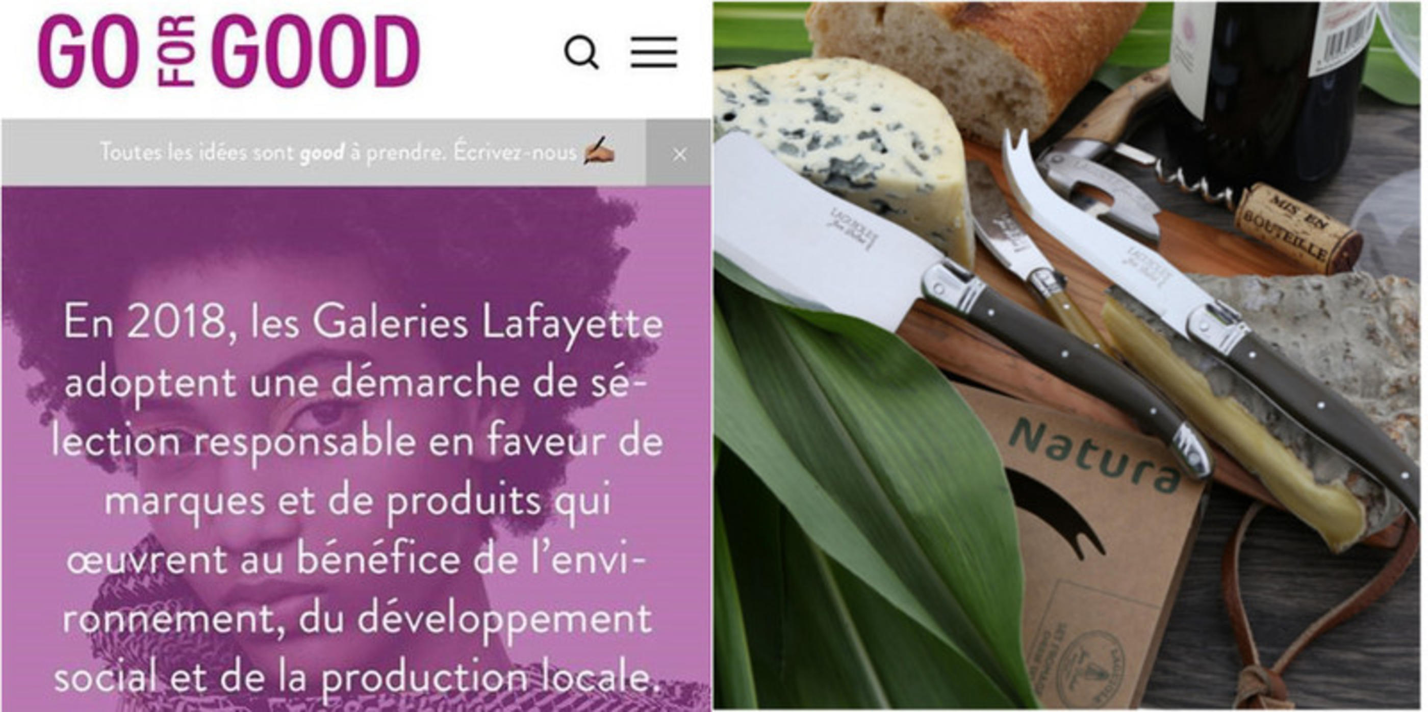 Les couteaux Jean Dubost sélectionnés aux Go for Good des Galeries Lafayette