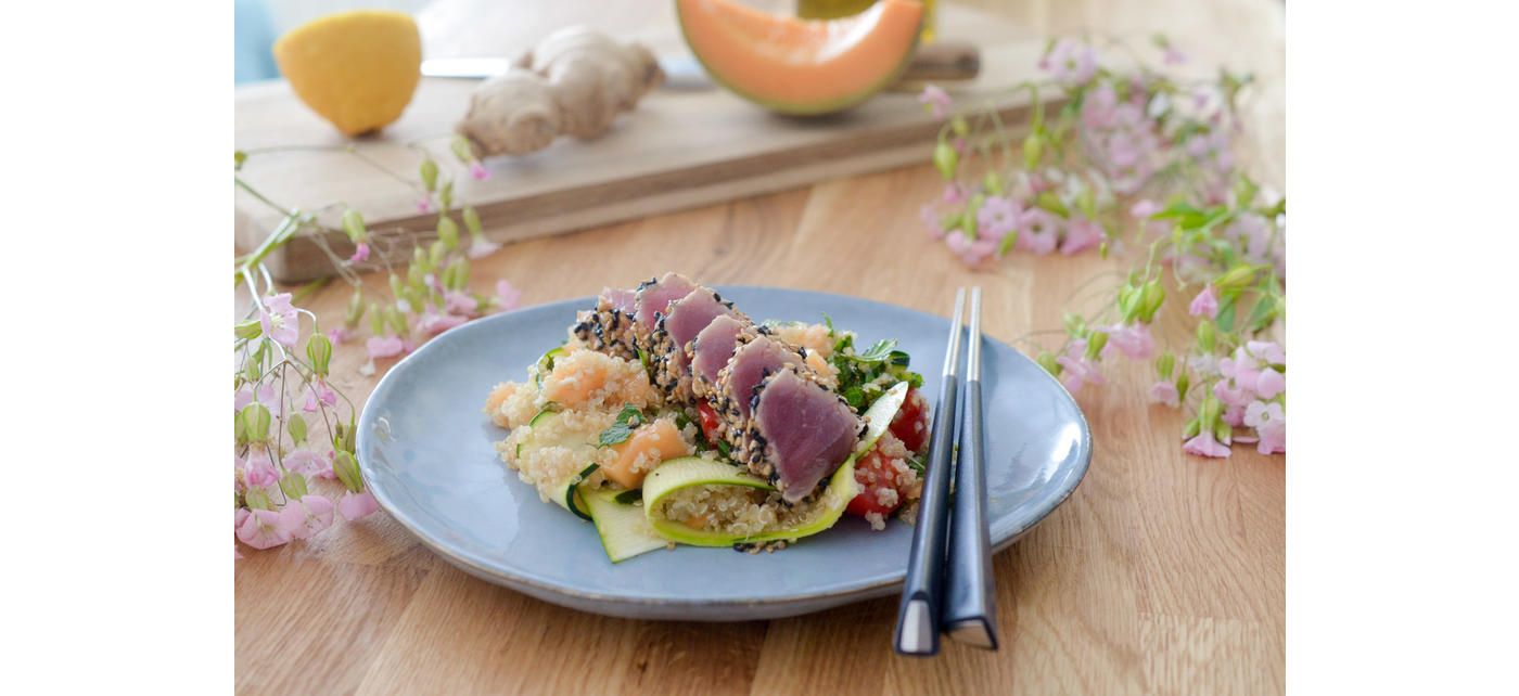 Les Baguettes a la francaise Jean Dubost Credit photo Les Pepites de Noisette Tataki de thon