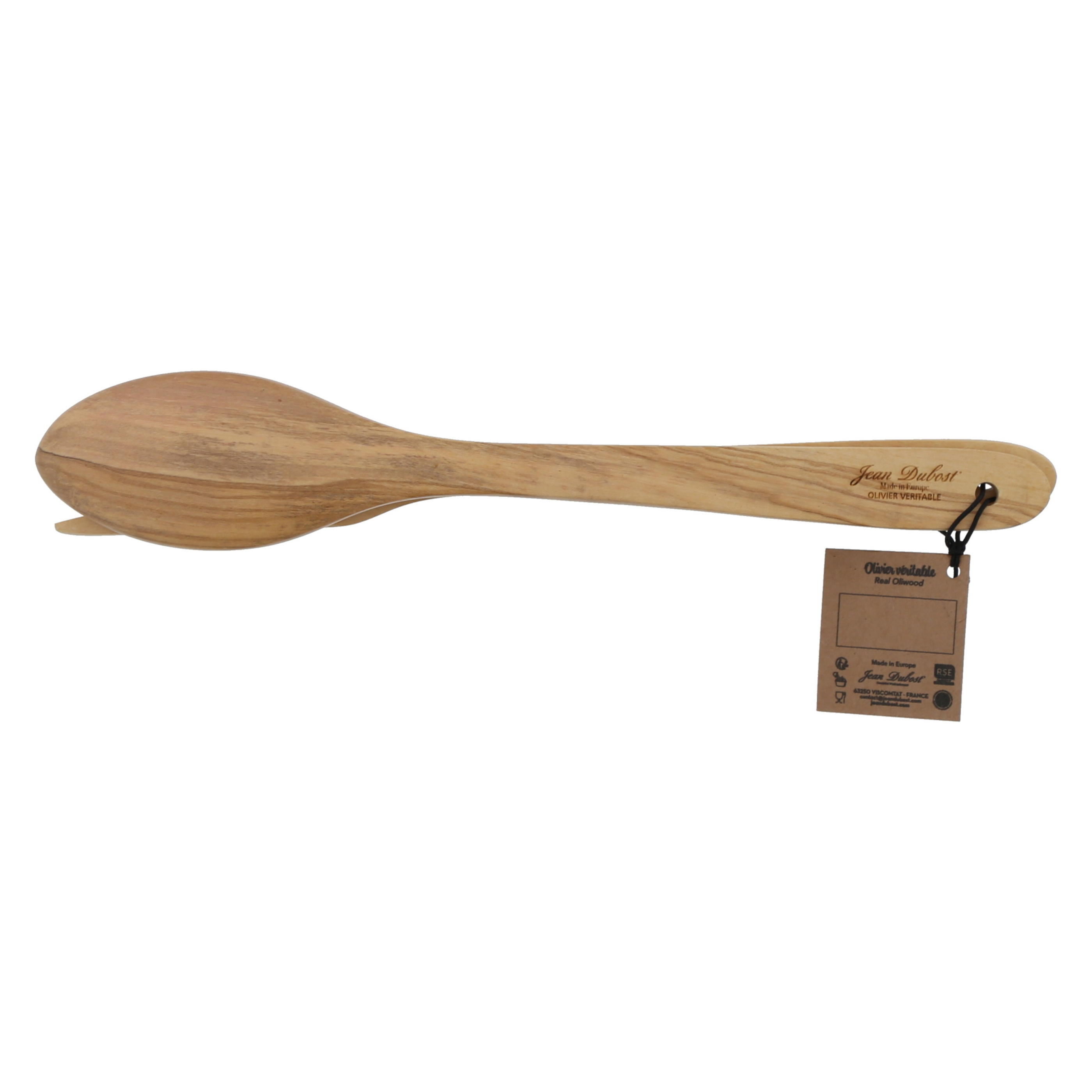 jean dubost Couverts à salade Tulipe en bois d'olivier Jean Dubost
