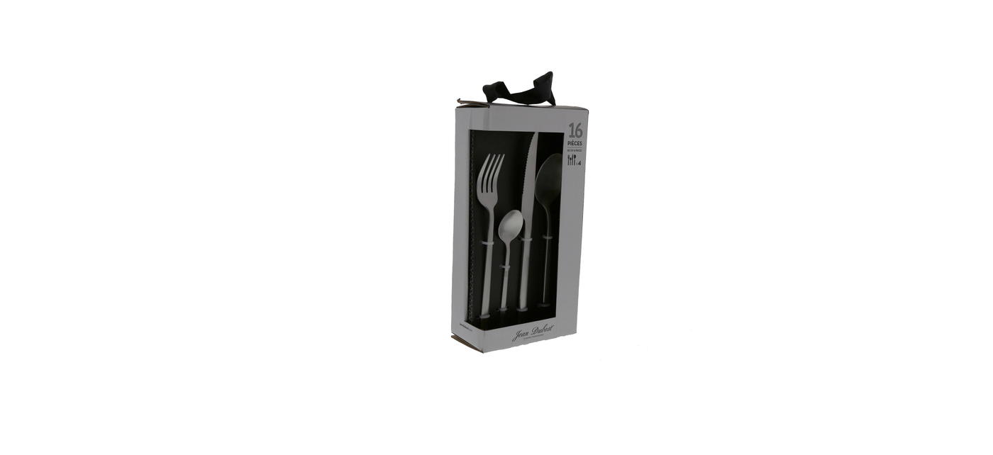 Jean Dubost couverts de table anuradha tout inox satiné, ménagère 16 pièces