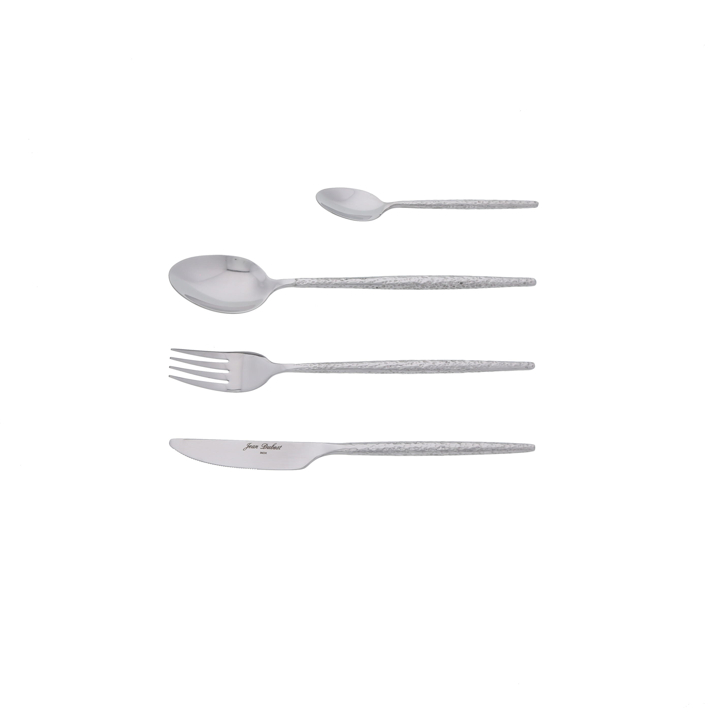 jean dubost couverts de table Jean Dubost fuseau martelé tout inox