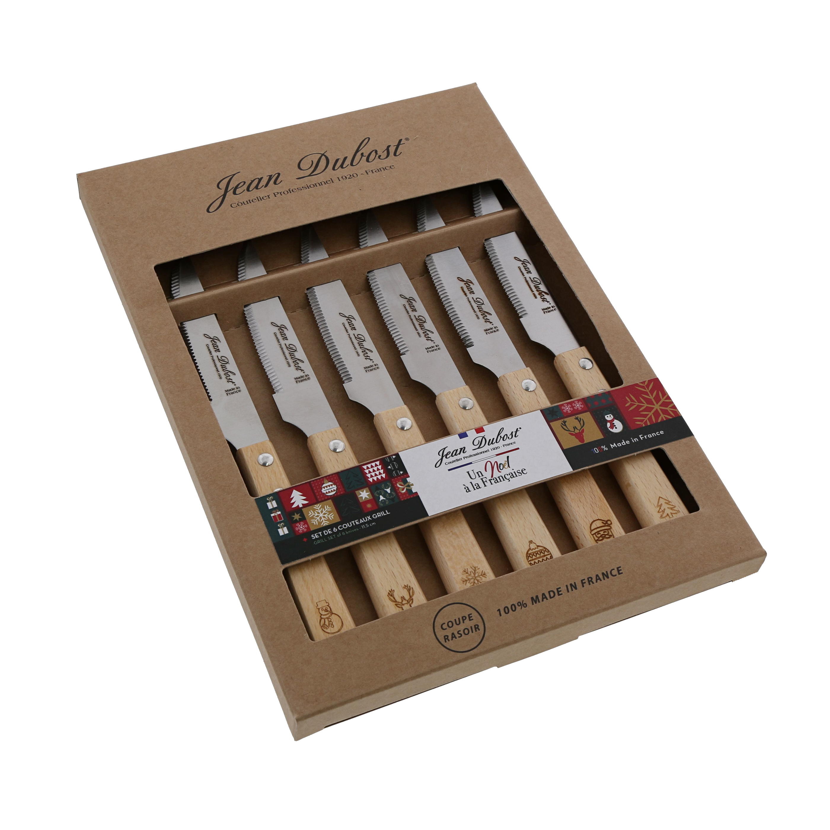 Planche apéro - JEAN DUBOST - En bois de hêtre - Avec un couteau
