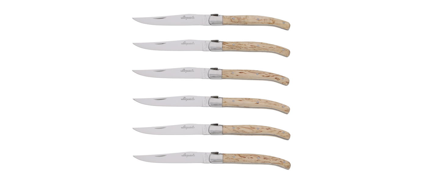 Couteaux Jean Dubost Laguiole manche bouleau de Norvege, made in France