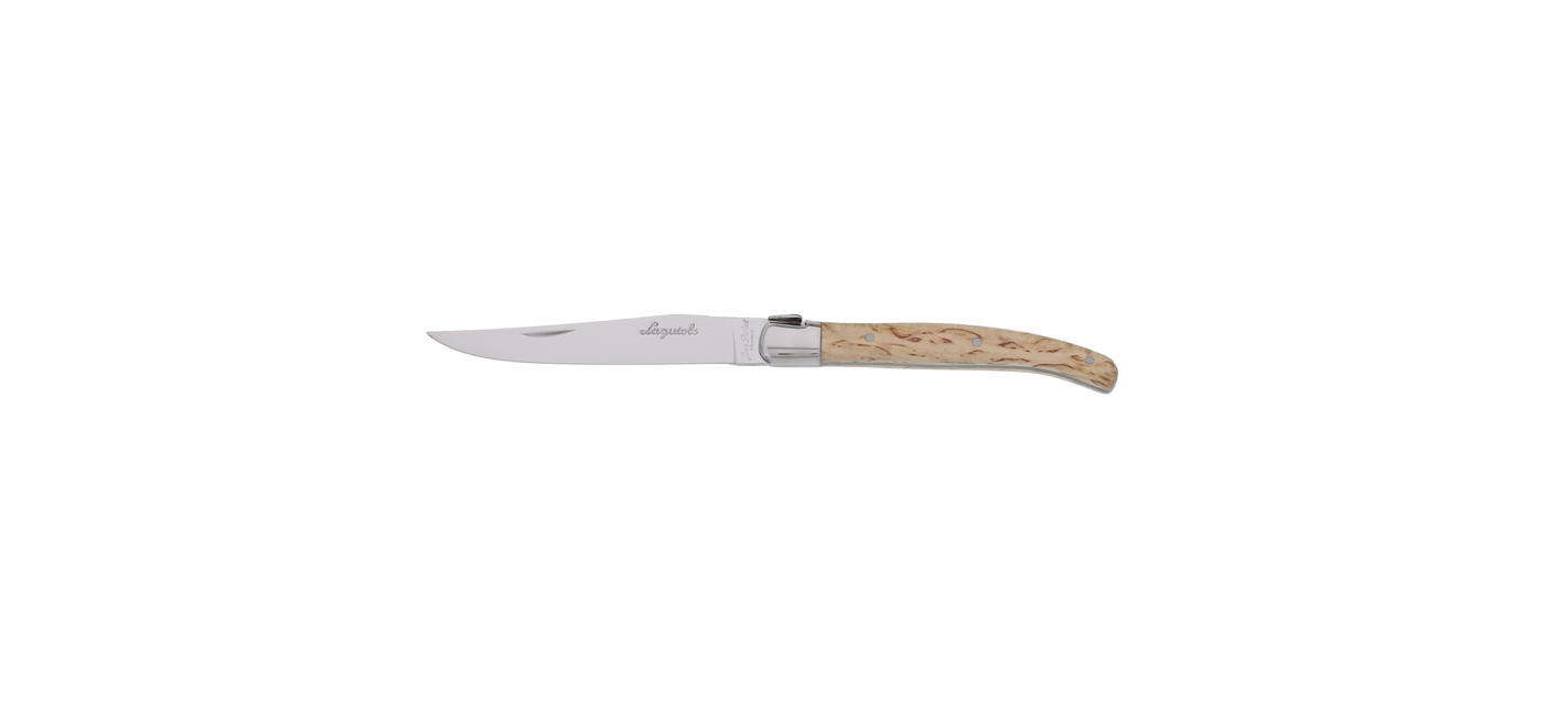 Couteau Jean Dubost Laguiole manche bouleau de Norvege, made in France