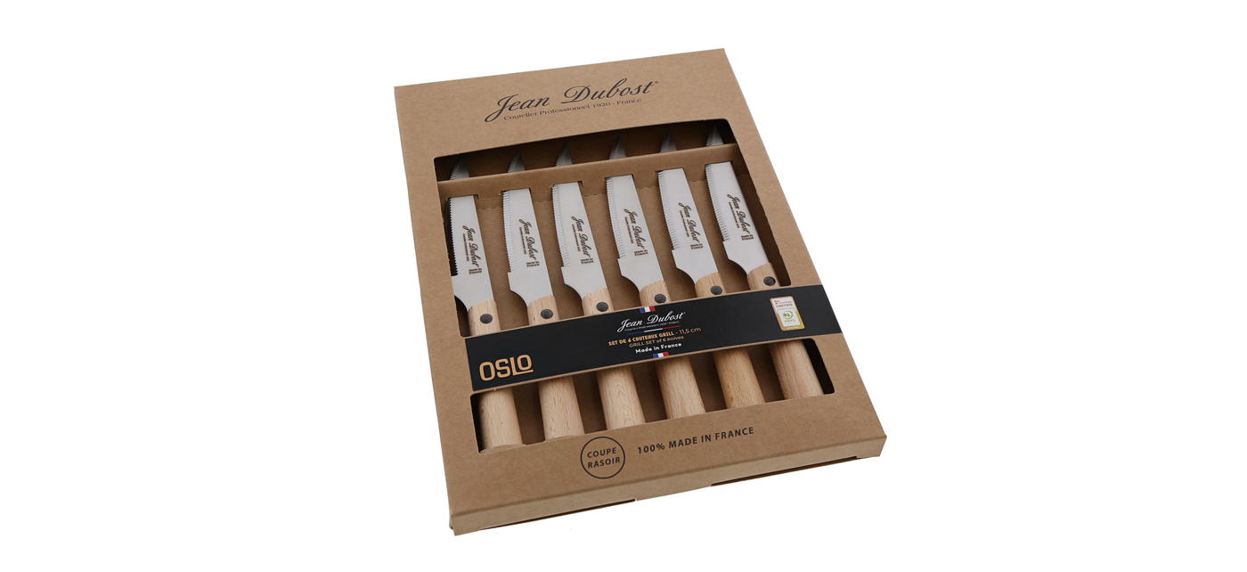 Coffret couteaux grill Jean Dubost gamme oslo made in France