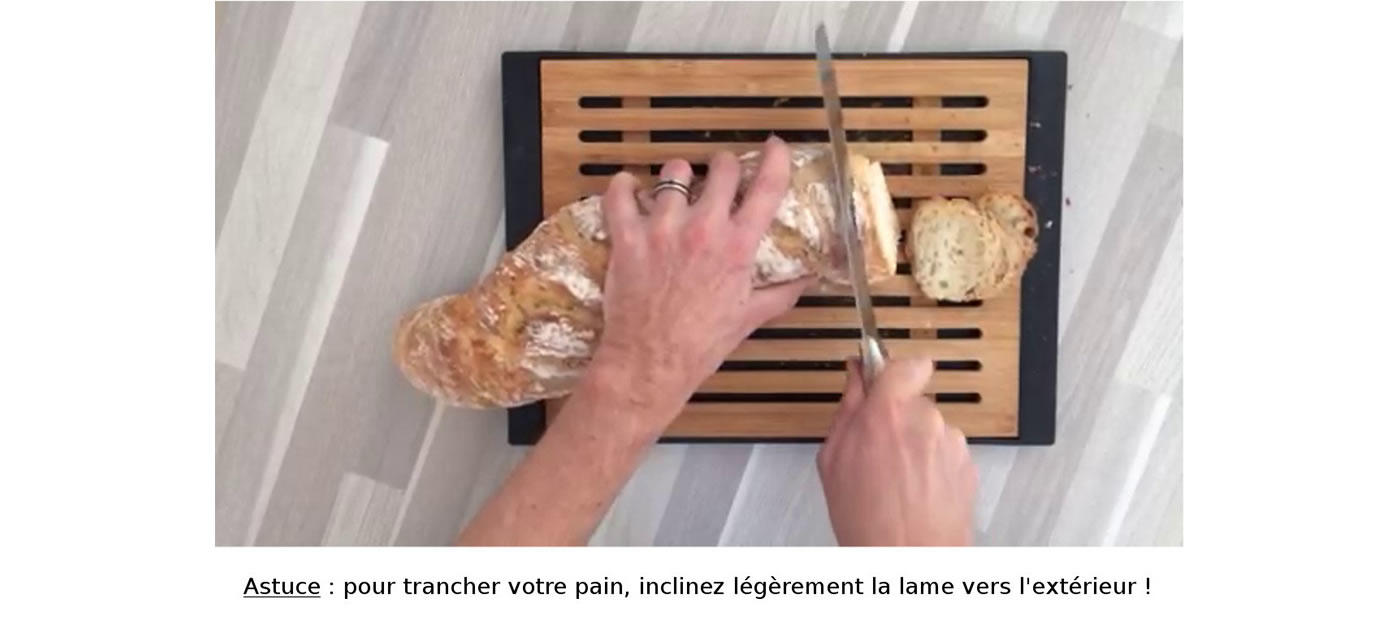 Couteau pain Jean Dubost, astuce pour trancher votre pain en toute sécurité