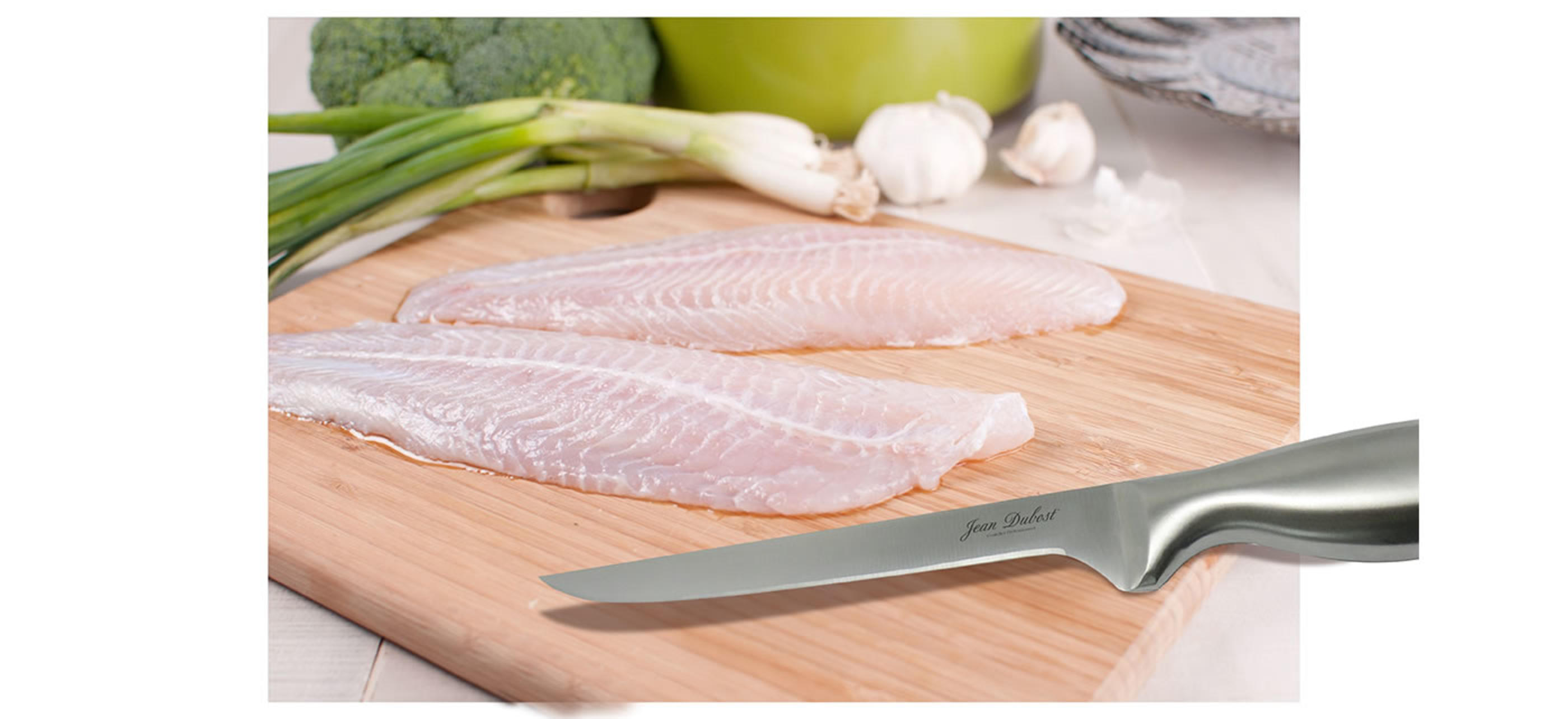 Couteau De Chef Sabatier - Filet De Sole - Manche ébène - Neuf De Stock Années 60
